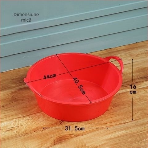 Vas din plastic alb îngroșat, rotund, pentru uz casnic, bazin de spălat, bazin pentru față și picioare, vas mic