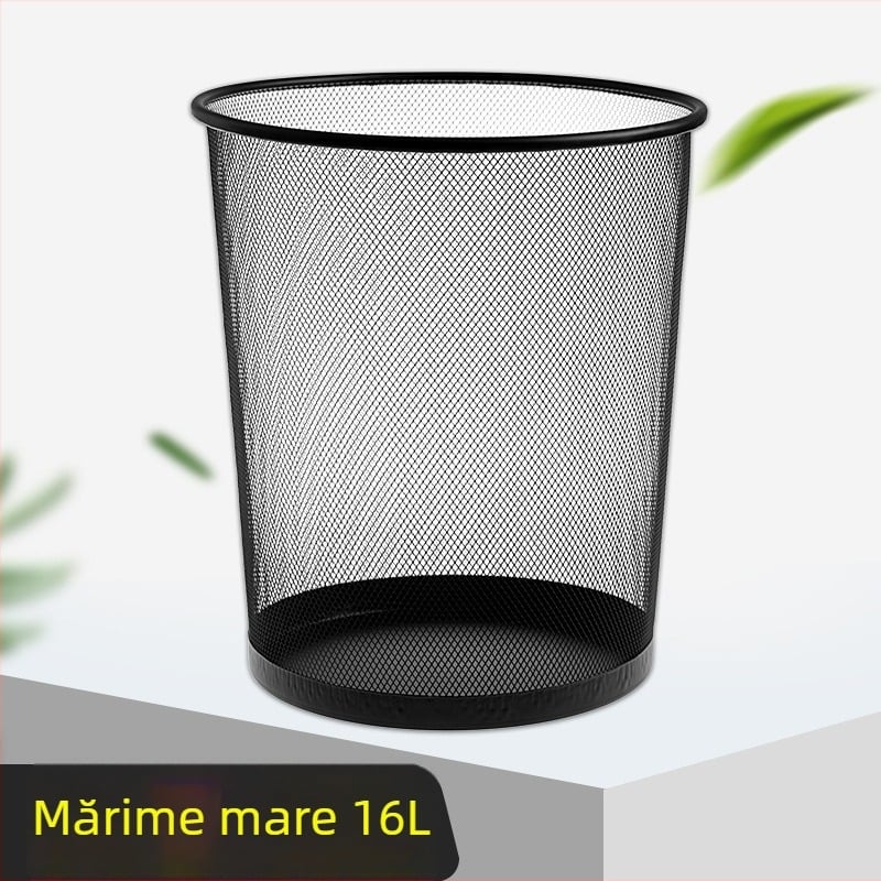 Coș de gunoi din fier, oval, 4L, pentru casă, birou, bucătărie și baie – design simplu și modern