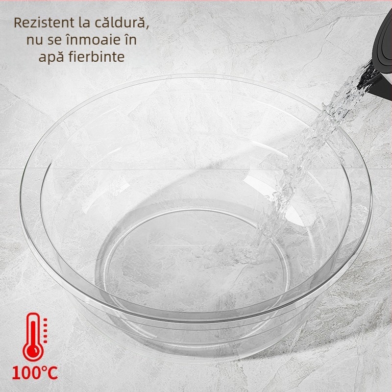 Chiuvetă transparentă din plastic îngroșat pentru față, haine, legume și picioare — mică chiuvetă pentru cămine