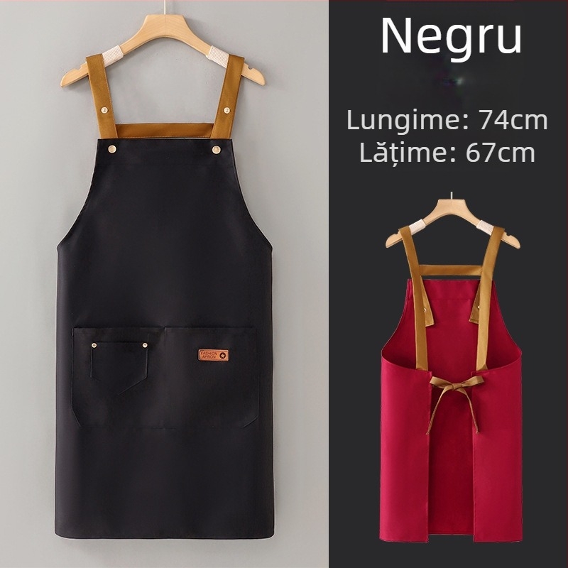Șorț fără mâneci pentru supermarketuri și catering, cu imprimare personalizată a logo-ului pe hainele de lucru, impermeabil și rezistent la ulei, pentru bucătărie și uz casnic.