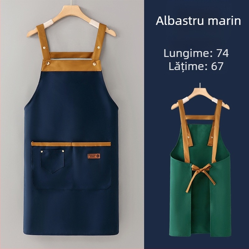 Șorț fără mâneci pentru supermarketuri și catering, cu imprimare personalizată a logo-ului pe hainele de lucru, impermeabil și rezistent la ulei, pentru bucătărie și uz casnic.
