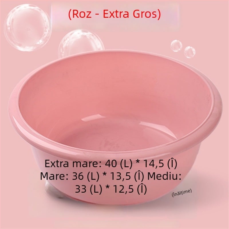 Vas plastic extra-large, îngroșat și durabil, pentru spălat fața, legume și picioare