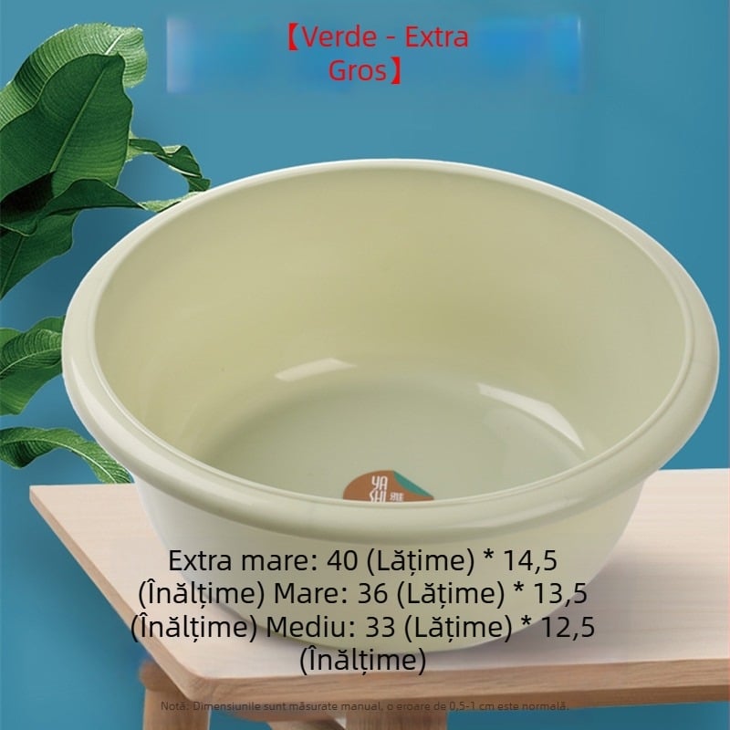 Vas plastic extra-large, îngroșat și durabil, pentru spălat fața, legume și picioare