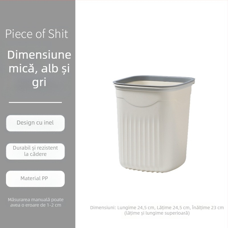 Coș de gunoi deschis, stil Nordic, capacitate mare, din plastic, pentru baie, toaletă, living și bucătărie