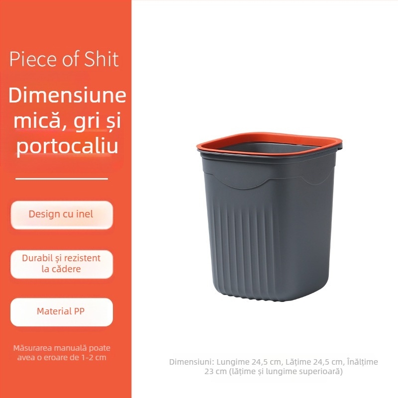 Coș de gunoi deschis, stil Nordic, capacitate mare, din plastic, pentru baie, toaletă, living și bucătărie