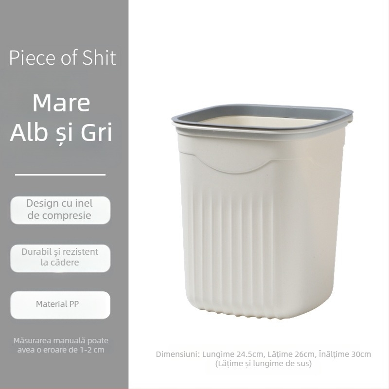 Coș de gunoi deschis, stil Nordic, capacitate mare, din plastic, pentru baie, toaletă, living și bucătărie