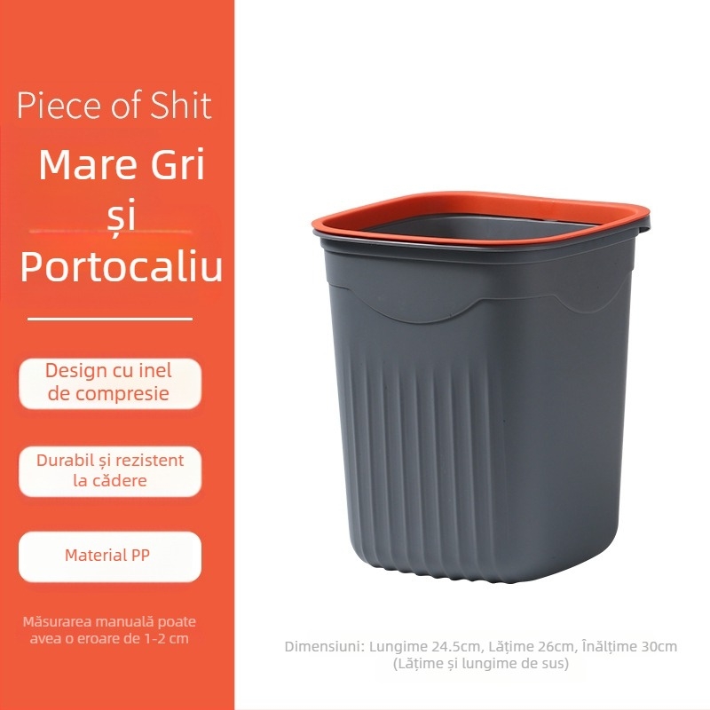 Coș de gunoi deschis, stil Nordic, capacitate mare, din plastic, pentru baie, toaletă, living și bucătărie