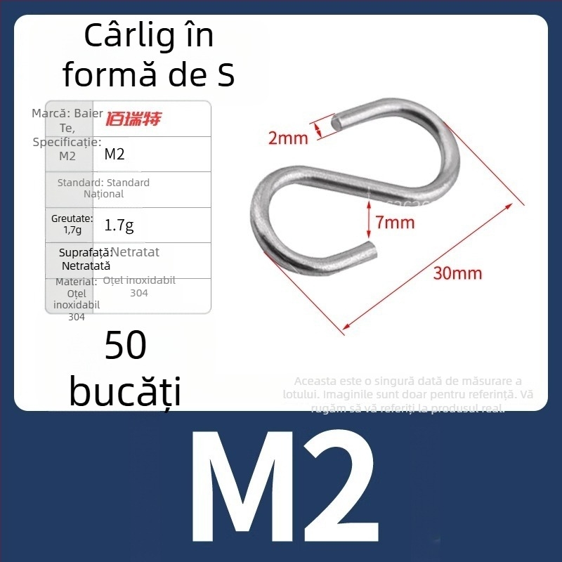 Cuier din oțel inoxidabil 304, în formă S, cu spațiu de depozitare pentru paltoane și pălării