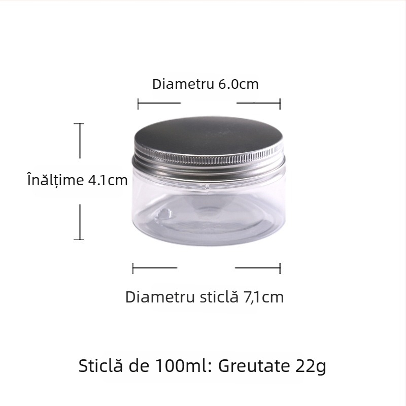 Set cu flacoane pentru pulbere de tămâie și borcane PET transparente cu capac din aluminiu; borcane pentru ceai, cutie de perle și unelte pentru ceremonialul de tămâiere