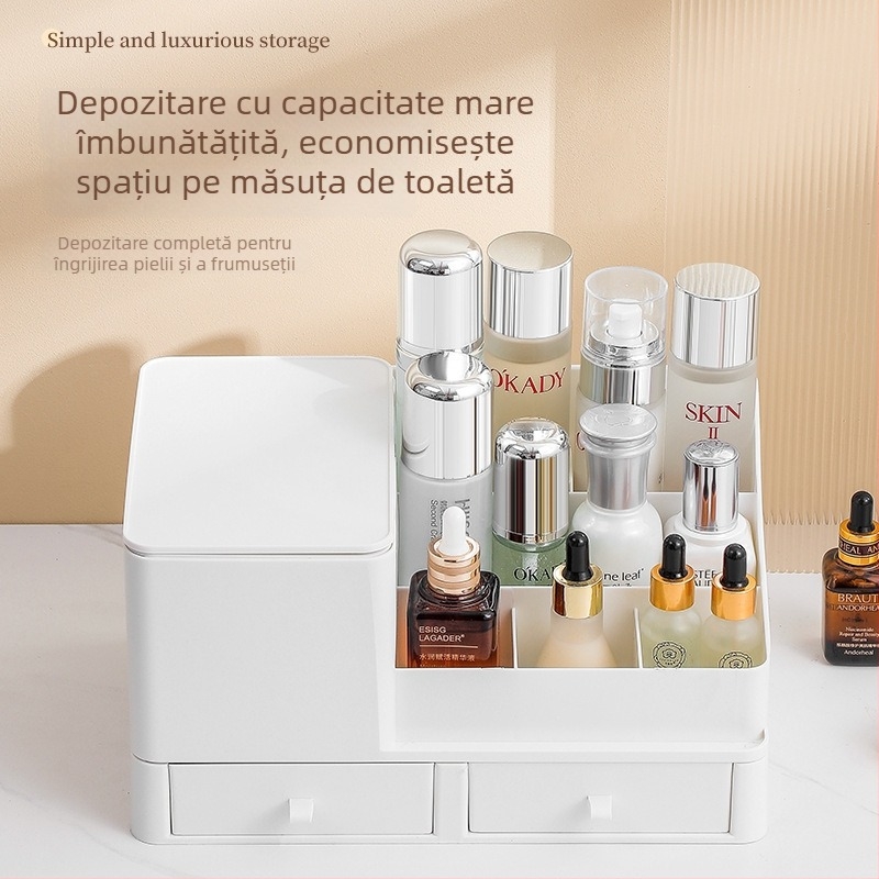 Cutie de depozitare multifuncțională pentru machiaj și papetărie, compartimente, capacitate mare