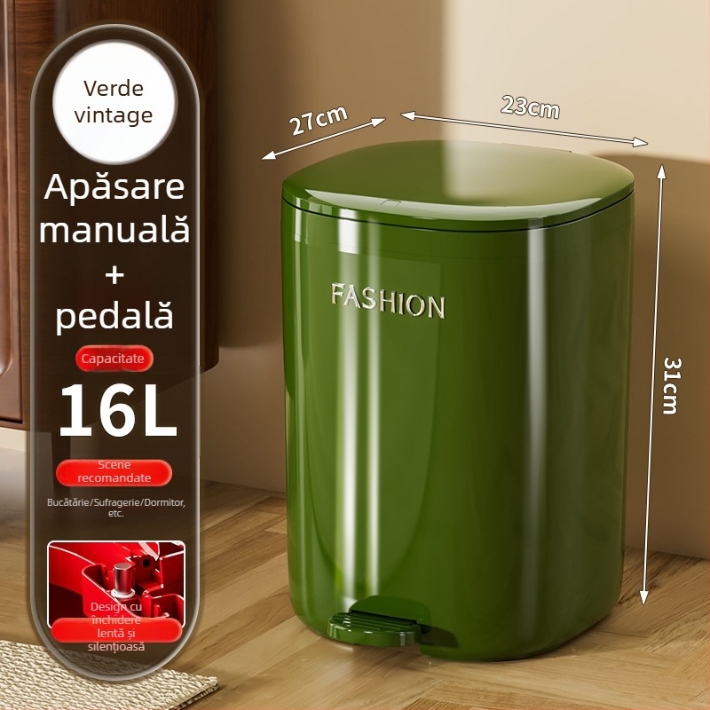 Coș de gunoi pentru casă, 12 L, model nou 2025, capacitate mare, design premium pentru bucătărie și dormitor