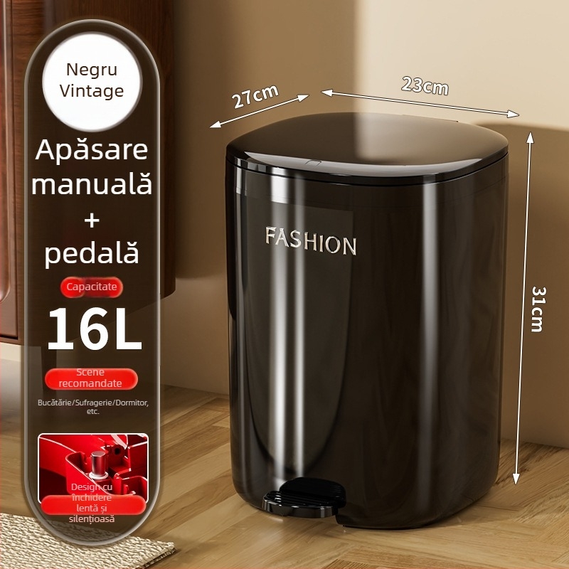 Coș de gunoi pentru casă, 12 L, model nou 2025, capacitate mare, design premium pentru bucătărie și dormitor