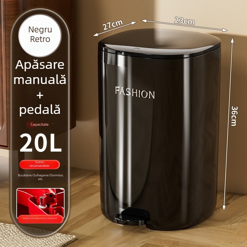 Coș de gunoi pentru casă, 12 L, model nou 2025, capacitate mare, design premium pentru bucătărie și dormitor