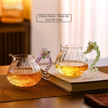 Set ceai Lianjun, stil modern, infuzor rezistent la căldură, sticlă borosilicat pentru separarea ceaiului de apă și strecurător de ceai premium