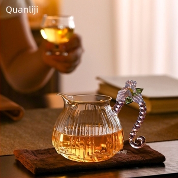 Set ceai Lianjun, stil modern, infuzor rezistent la căldură, sticlă borosilicat pentru separarea ceaiului de apă și strecurător de ceai premium