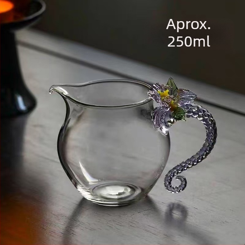 Set ceai Lianjun, stil modern, infuzor rezistent la căldură, sticlă borosilicat pentru separarea ceaiului de apă și strecurător de ceai premium