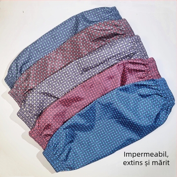 Manșete lungi din țesătură memory, în carouri, pentru protecție la muncă, unisex, toamnă–iarna