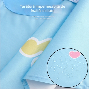 Șorț cu mâneci pentru adulți, impermeabil și rezistent la ulei, pentru bucătărie, casă și catering, design drăguț