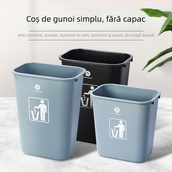 Coș de gunoi dreptunghiular, fără capac, întărit, pentru restaurant și bucătărie, capacitate mare, pentru sortarea deșeurilor.