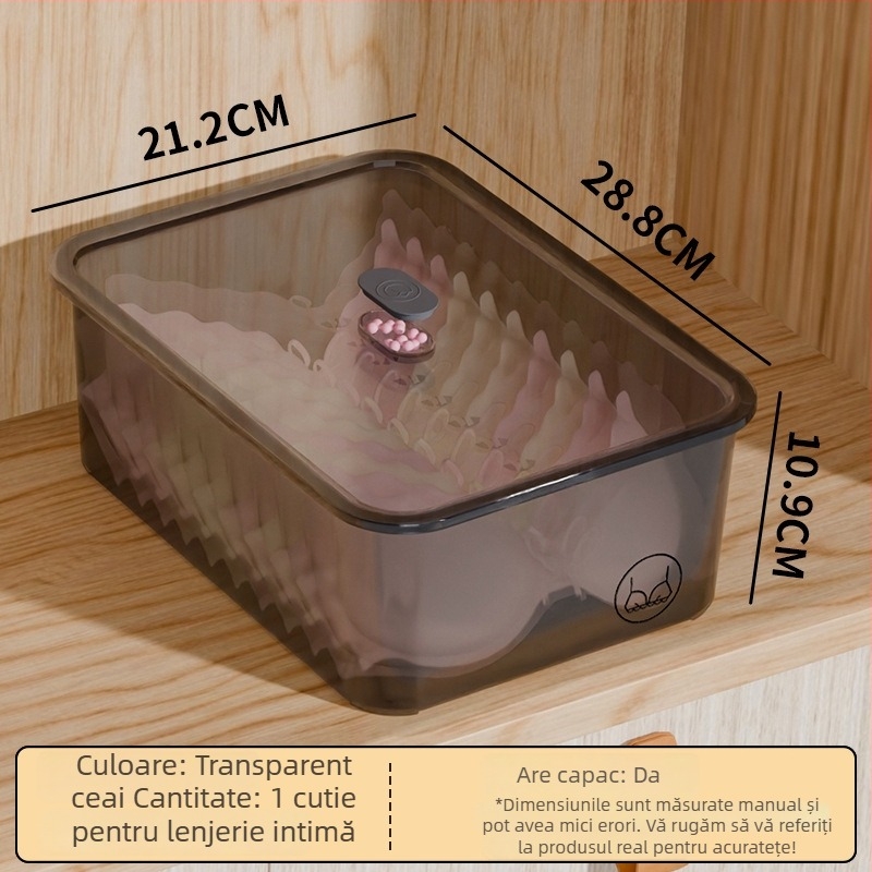Set cutii de depozitare pentru lenjerie, acasă, cu separatoare – organizare sutiene, lenjerie intimă și șosete