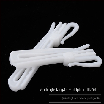 Cârlig reglabil pentru perdea cu curea din țesătură, cârlig din plastic pentru perdea, dimensiuni 7 cm / 8.5 cm