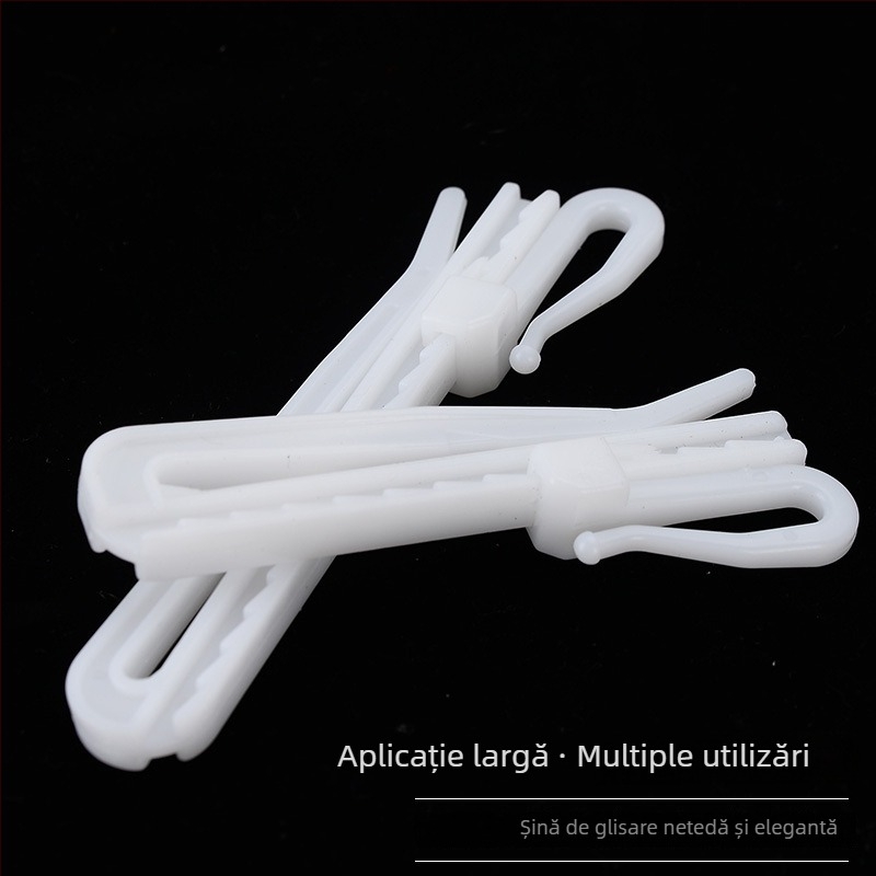 Cârlig reglabil pentru perdea cu curea din țesătură, cârlig din plastic pentru perdea, dimensiuni 7 cm / 8.5 cm