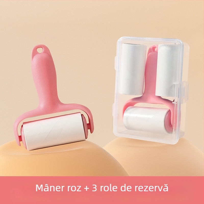 Rulou mini portabil pentru haine, eliminator de păr de animale, instrument lipicios mic