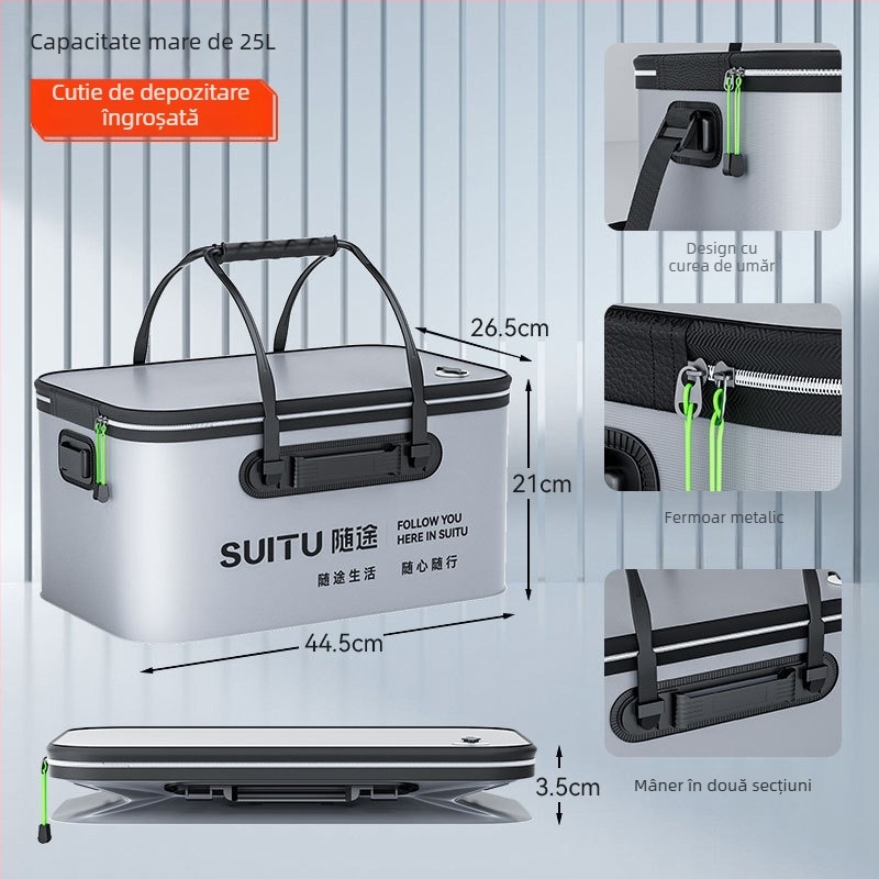 Set complet de unelte pentru spălarea mașinii, pentru uz casnic – găleată pliabilă, recipient cu spumă, mop și trusă de curățare cu cutie de depozitare