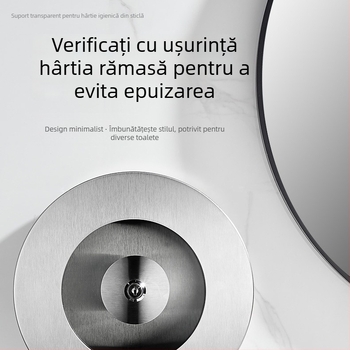 Dispenser de perete pentru rulon mare de hârtie igienică, destinat hotelurilor și toaletelor publice