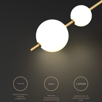 Lampa de perete din cupru pentru dormitor, stil modern nordic, lux discret pentru living, perete de fundal, scări și hol