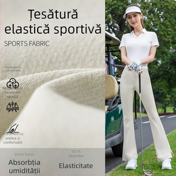 Pantaloni golf pentru femei cu croială evazată, toamnă-iarnă, îmbrăcăminte sport