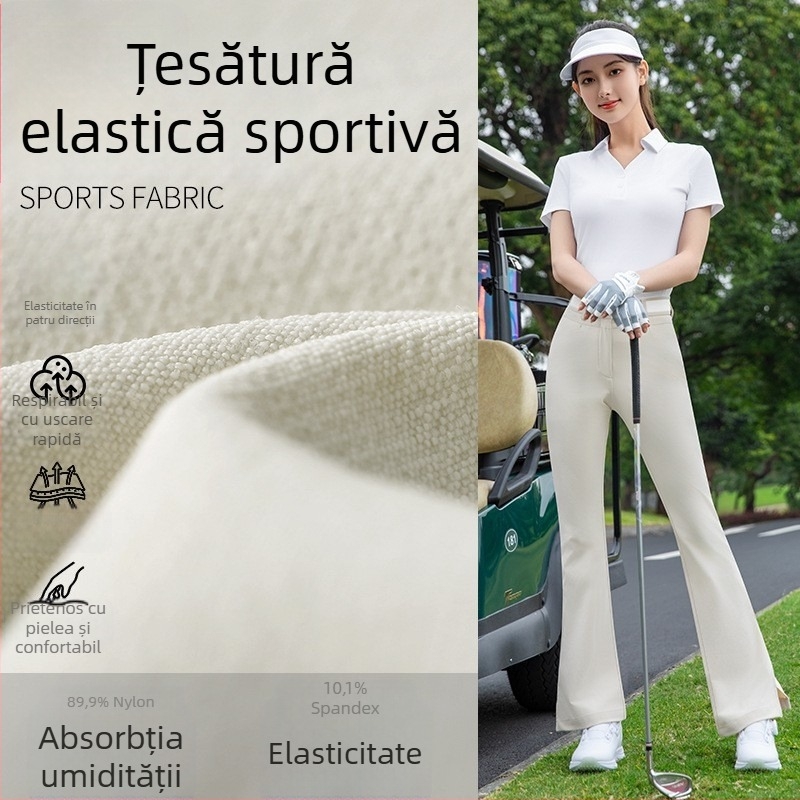 Pantaloni golf pentru femei cu croială evazată, toamnă-iarnă, îmbrăcăminte sport