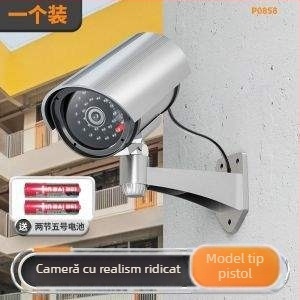 Cameră de supraveghere falsă pentru interior, cu iluminare, montaj adeziv, fără găuri