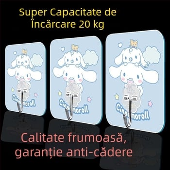 Cuier lipicios drăguț pentru cămin — montaj pe perete, multifuncțional, fără urme, plastic pentru bucătărie