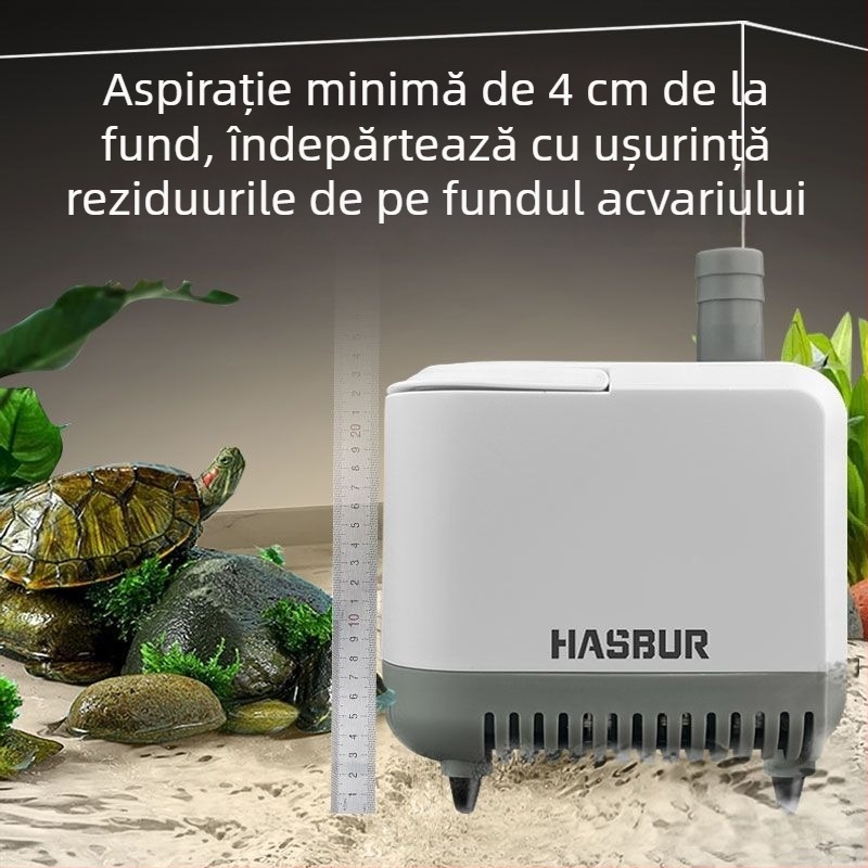 Pompa submersibilă pentru acvariu, aspirație din partea de jos, debit mare, filtrare și circulație, funcționare silențioasă pentru schimbarea apei