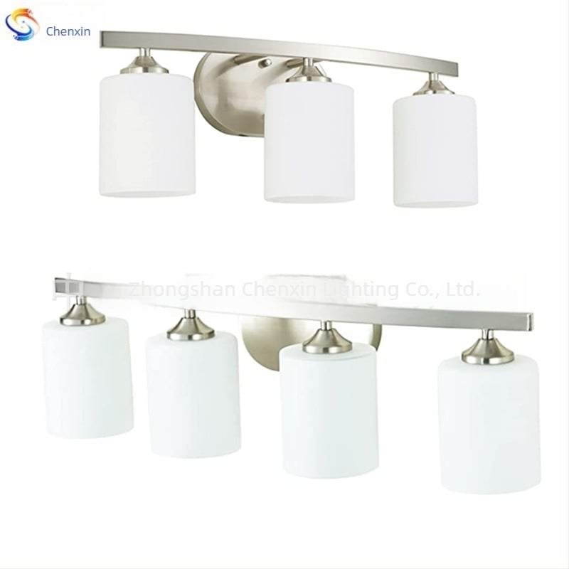 Lampa de perete stil american retro industrial cu abajur din sticlă pentru dormitor, baie și hol