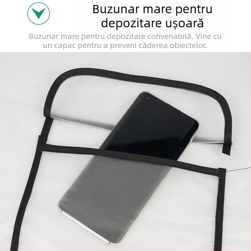 Șorț de bucătărie impermeabil și rezistent la ulei, pentru uz casnic, fără mâneci, material PET, mărime XL, alb/gri, stil modern minimalist