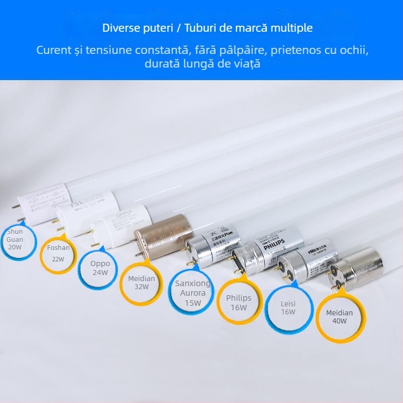 Lampa LED T8 tri-protecție cu capac anti-insecte, suport de 1,2 m pentru lumină de zi, pentru tuburi simple sau duble
