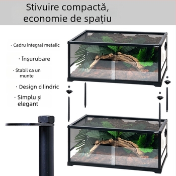 Giangarden Cutie detașabilă pentru creșterea reptilelor și rafturi suprapuse pentru afișare rapidă a animalelor mici