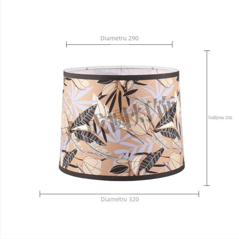 Abajur textil pentru lampa de podea și lampă de masă, stil nordic, model pădure tropicală