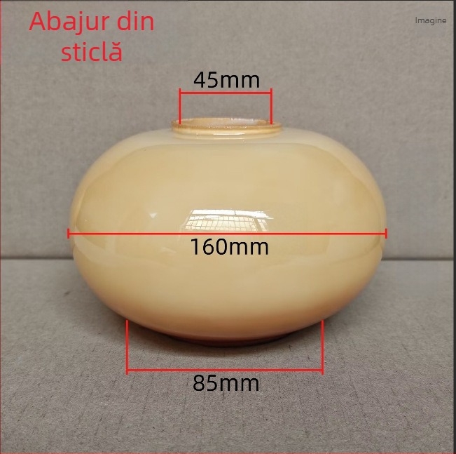 Abajur plat rotund din sticlă, E27, pentru lampă suspendată în living și dining