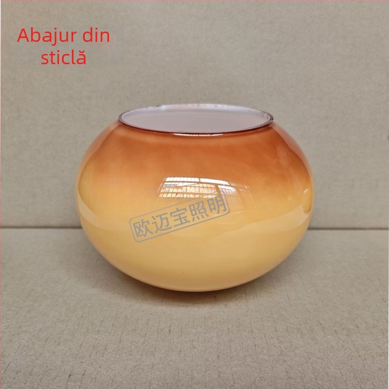 Abajur plat rotund din sticlă, E27, pentru lampă suspendată în living și dining