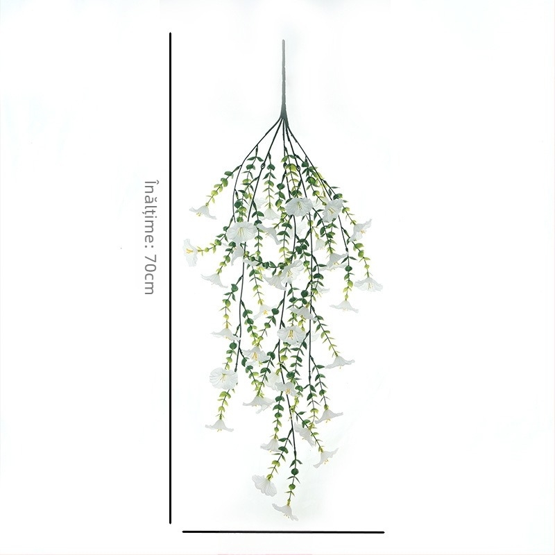 Anyun Flori Artificiale – Morning Glory & Eucalyptus, Flori din mătase și plastic pentru decor în casă, în aer liber și grădină