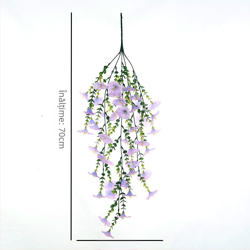 Anyun Flori Artificiale – Morning Glory & Eucalyptus, Flori din mătase și plastic pentru decor în casă, în aer liber și grădină