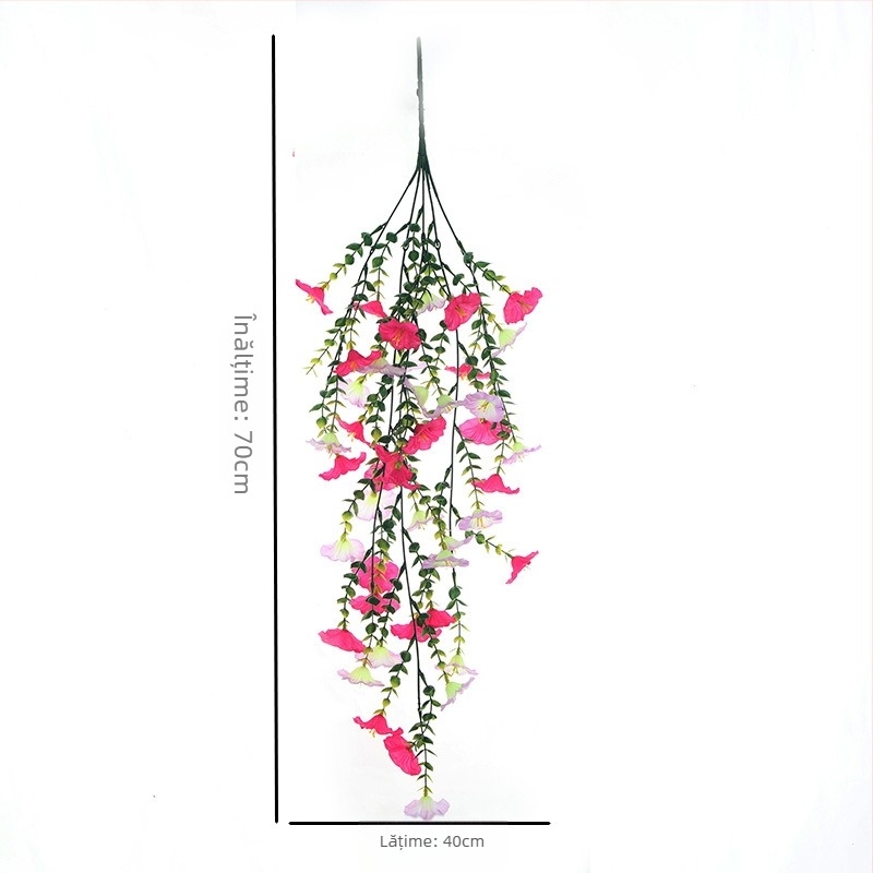 Anyun Flori Artificiale – Morning Glory & Eucalyptus, Flori din mătase și plastic pentru decor în casă, în aer liber și grădină