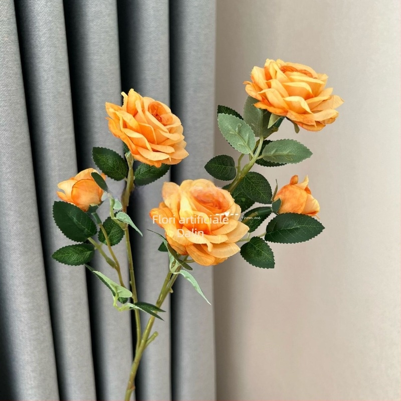Colț decorativ floral artificial cu cinci brațe, pentru săli de nuntă, decor de casă, recuzită pentru fotografie și vitrine