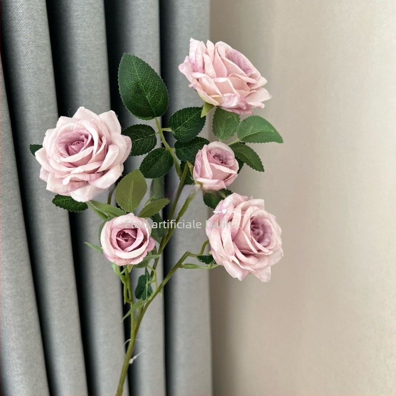 Colț decorativ floral artificial cu cinci brațe, pentru săli de nuntă, decor de casă, recuzită pentru fotografie și vitrine