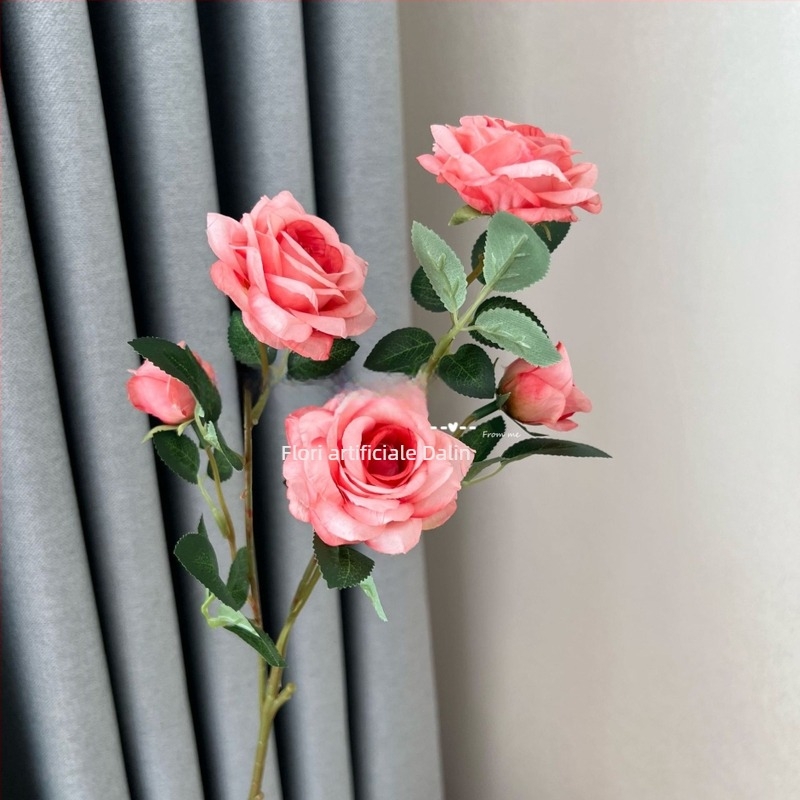 Colț decorativ floral artificial cu cinci brațe, pentru săli de nuntă, decor de casă, recuzită pentru fotografie și vitrine