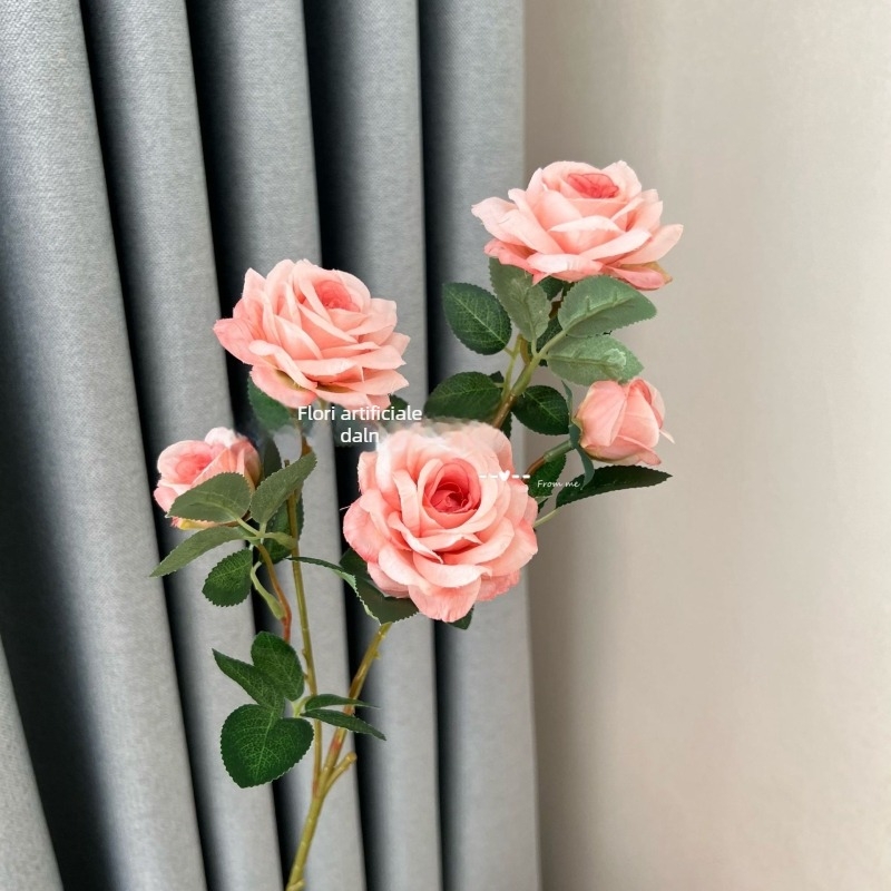 Colț decorativ floral artificial cu cinci brațe, pentru săli de nuntă, decor de casă, recuzită pentru fotografie și vitrine
