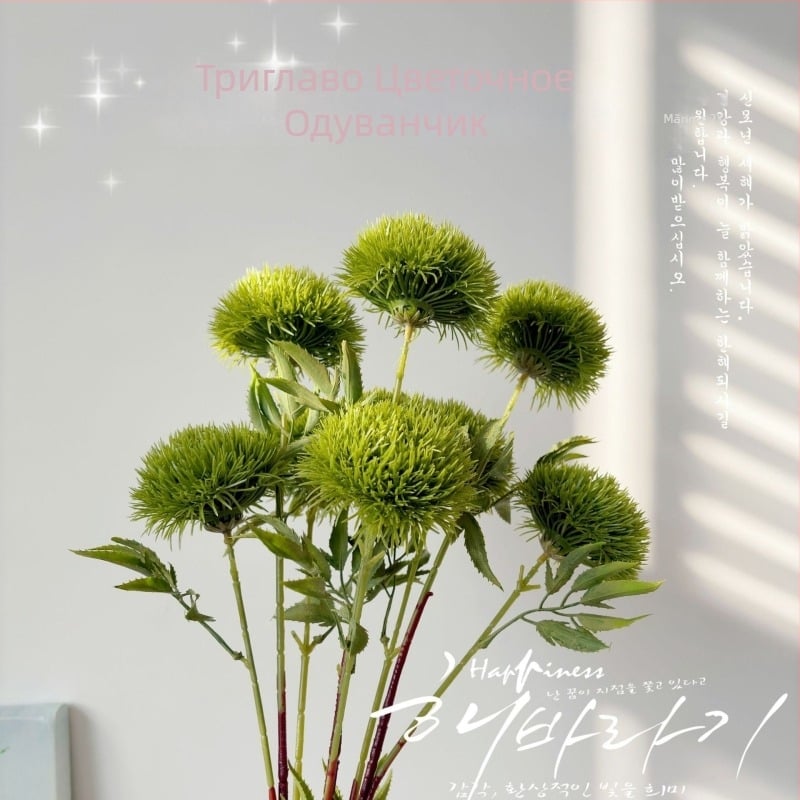 3 conuri de pin, Dandelion colorate, decor de nuntă, fundal modern pentru perete, decor pentru casă, flori artificiale, decorațiuni de nuntă